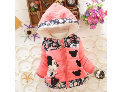 Big Size Baby Girls Jackets 2017 Autumn Winter Jacket For Girls Winter Minnie Coat Kids Clothes pink (2)