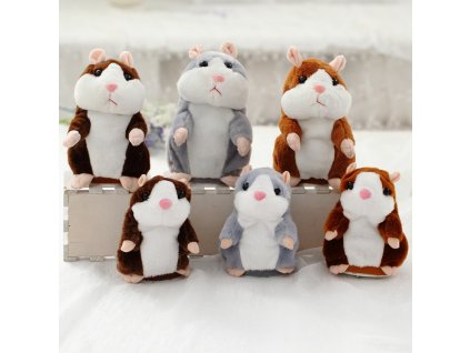 Dropshipping Promotion 15cm Lovely Talking Hamster Speak Talk Sound Record Repeat Stuffed Plush Animal Kawaii Hamster 4