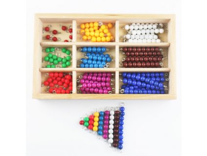 Montessori Beads Box Montessori Materials Wooden Colored Beads Preschool Sensorial Educational Toys For Children UC0565H 1