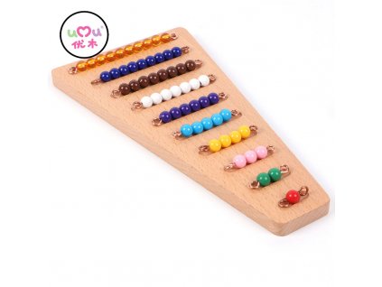 Montessori Bead Material Wooden Montessori Materials Math Counting Board Preschool Montessori Educational Wooden Toys UC1765H Beads Board