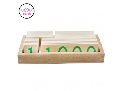 Wooden Number Cards 1 9000 Montessori Math Materials Early Educational Montessori Math Toys For Children Wooden Math Toy