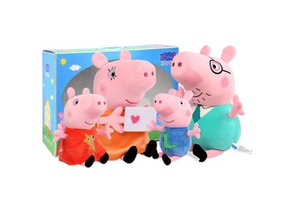 Peppa Pig rodina sada 4 ks plyšáků