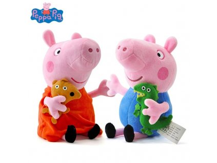 Peppa pig George pepa Pig Family Plush Toys 19cm Stuffed Doll Party decorations Schoolbag Ornament 1