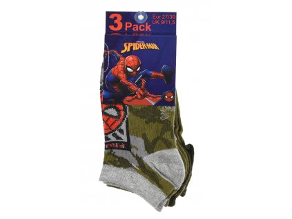 SADA 3 KS PONOŽKY SPIDERMAN (Velikost 23-26)
