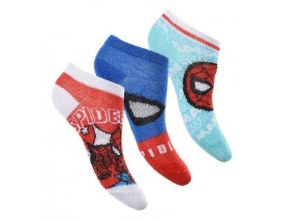 SADA 3 KS kotníčkové PONOŽKY SPIDERMAN