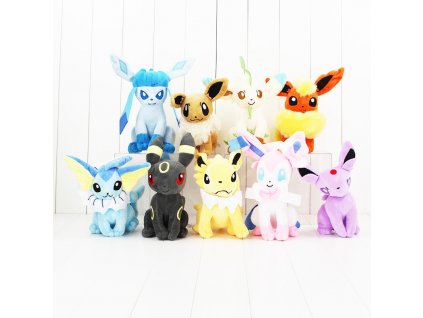 22cm Eevee Vaporeon Jolteon Flareon Espeon Umbreon Leafeon Glacia cute plush dolls Hot Japanese Anime Figure 1