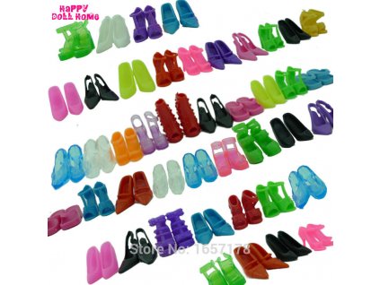 12 Pairs Mixed Fashion Colorful High Heels Sandals Accessories For Barbie Doll Shoes Clothes Dress Prop 1