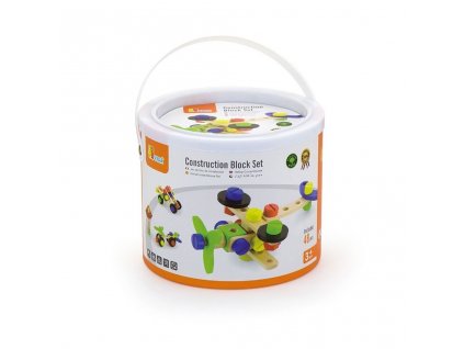 Dřevěná konstrukční stavebnice pro děti Viga 48 dílů (Barva Multicolor)