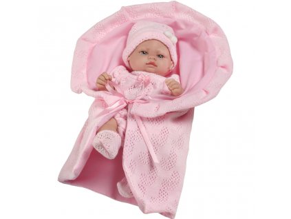 Luxusní dětská panenka-miminko Berbesa Valentina 28cm (Barva Růžová)