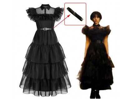 Dámské šaty (kostým) Wednesday Addams