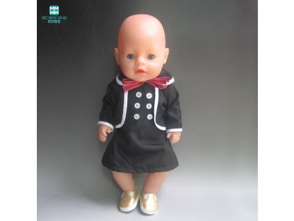 fits 45 cm Zapf Baby Born Fashion black windbreaker Clothes for dolls Accessories (2)