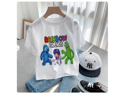 Dětské bavlněné tričko Roblox Rainbow Friends bílé (B)