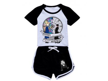 Dětský letní set tričko + kraťasy Wednesday Addams - Friends