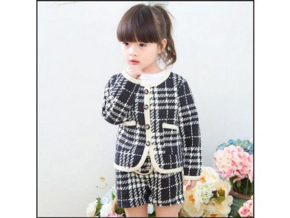 Anlencool 2018 Korean ladies lattice jacket short pant 2 picese sets of female baby autumn fashion 1