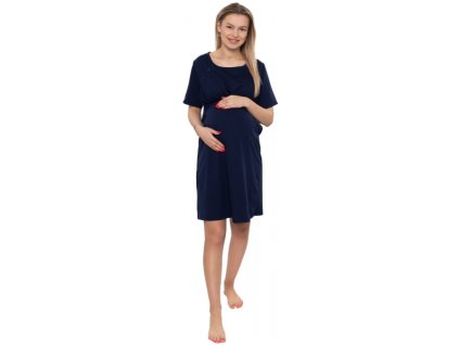 Dámská těhotenská/kojící noční košile Luna, granát, vel. XXL (Velikosti těh moda XXL (44))