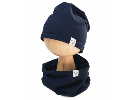 Čepice s nákrčníkem bavlna, Little Bear, Baby Nellys, granátová (Velikost 86/92 (18-24m))