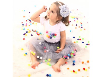 Infant Tutu Skirt Baby Girls Mini Dress with Balls Girls Tutu Skirt Princess Party Ballet Dance 2