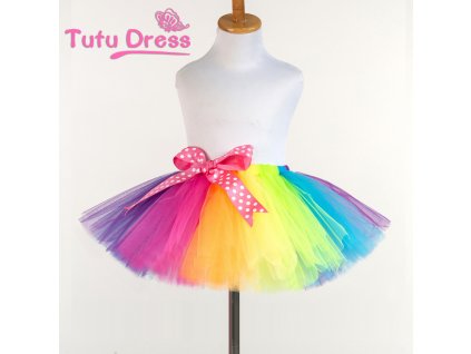 New Fluffy Handmade rainbow tutu skirt colorful cheap girl skirt dance skirt Baby Girl Clothes kids 1