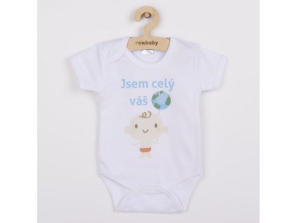 Body s potiskem New Baby Jsem celý váš svět (Barva Dle obrázku, Velikost 50)