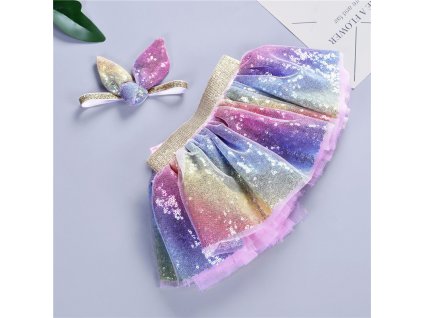 Newborn Baby Clothes Christmas Girls Party Tutu with Headband Princess Girl Unicorn Party Tutu Skirt Children D0946 A