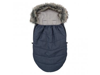 Dětský fusák New Baby s kožíškem tmavě modrý (Barva Modrá)