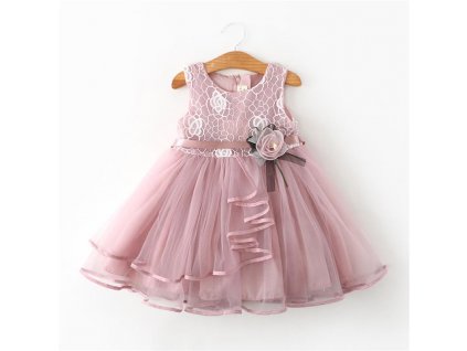 Lace Little Princess Dresses Summer Solid Sleeveless Tulle Tutu Dresses For Girls 2 3 4 5 1