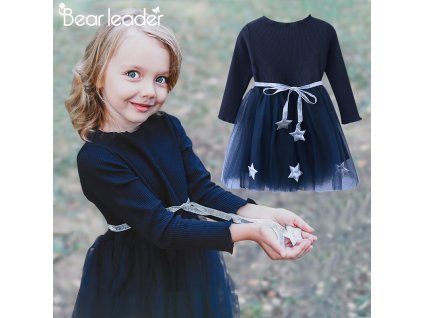 Bear Leader Girls Dress Pentagram Princess Dress Brand Girls Clothes Children Clothing European and American Style 1