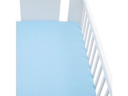 Jersey prostěradlo do postýlky New Baby 120x60 modré (Barva Modrá)