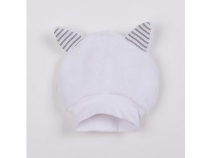 Luxusní dětská zimní čepička s oušky New Baby Snowy collection (Barva Bílá, Velikost 56 (0-3m))
