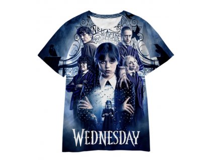 Dívčí tričko Wednesday Addams 3D potisk