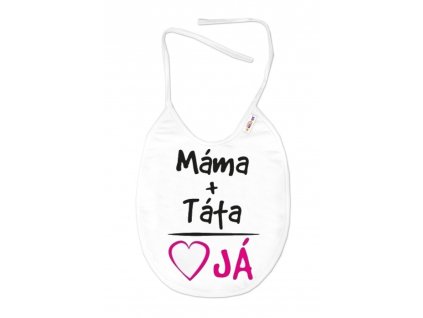 nepromokavy bryndacek 24 x 27 cm mama tata bily