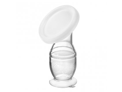 Ruční odsávačka mléka kolektor Akuku 100ml silikonový (Barva Transparentní)