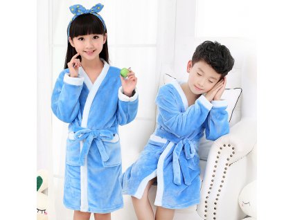 Children Bathrobes for Boys Velvet Sleepwear Baby Robes Pajamas for Girls Clothes Teens Striped Pijamas Kids 3