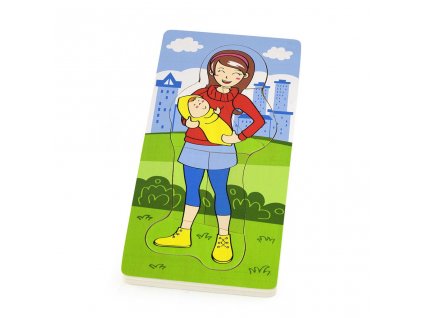 Dřevěné puzzle Viga Jak roste miminko (Barva Multicolor)