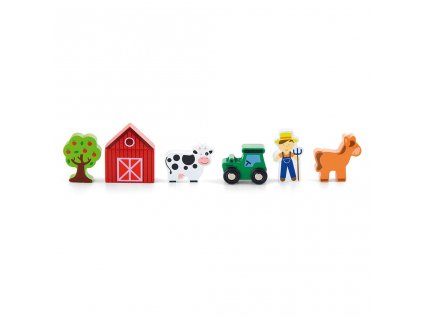 Dětské dřevěné figurky Viga Farma (Barva Multicolor)