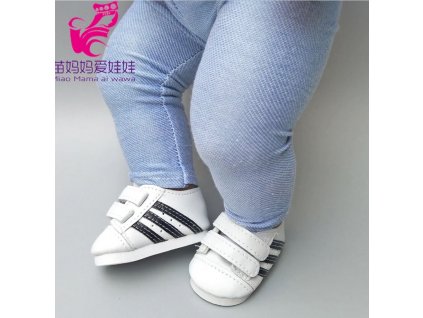 Tenisky na suchý zip pro American girl a Baby Born 43-45 cm