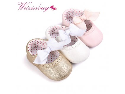 2019 Newborn Baby Moccasin Shoes Soft Bottom PU Leather Toddler First Walkers 1