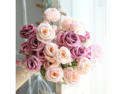 l simulation peony rose silk flower DIY home garden party wedding decoration4