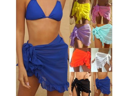 2022 Mesh Mini Ruffle Skirts Women Cover Up Tassel Dress Bikini Solid Bathing Skirt Women Swimwear.jpg Q90.jpg