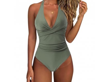 Women One Piece Swimsuit High Waisted Tummy Control Swimsuit (6)