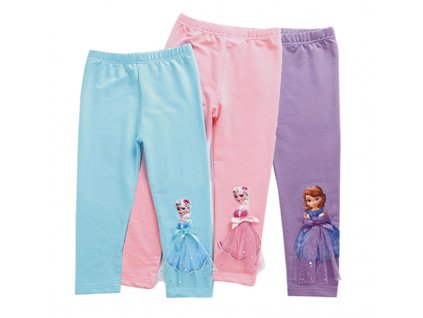 2019 Children Girls Leggings Summer Calf Length Pants Cartoon 3D Anna Elsa Girls Pants Children Trousers 1