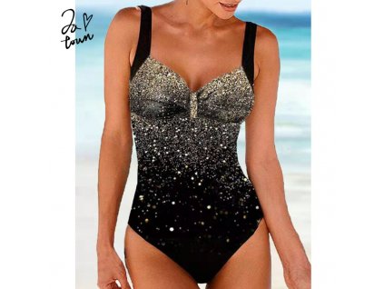 One Piece Swimsuits Sexy Women Plus Size XXXL Twinkle Print Swimwear Female Bodysuit Bathing Suit Beach