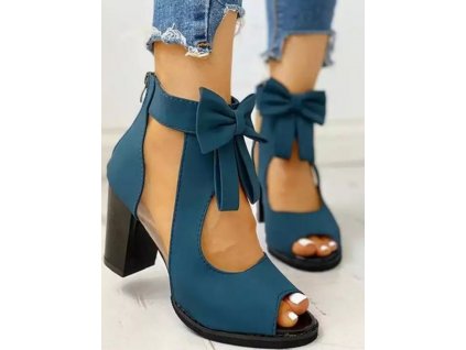 Women High Heels Summer Ladies Elegant Butterfly Knot Mesh Sandals Back Zipper Fish Mouth Party Sandalias