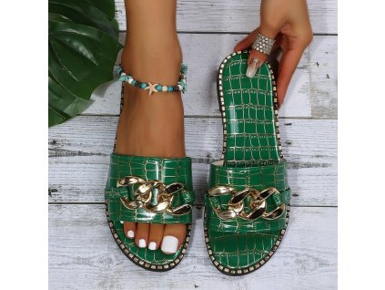 Fashion Sexy Chain Lock Solid Color Plus Size 2022 Summer New Style Roman Style Flat Outdoor (3)