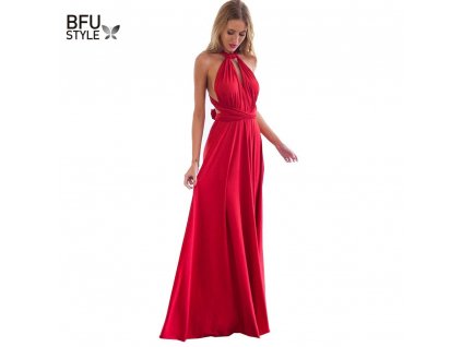 Sexy Women Multiway Wrap Convertible Boho Maxi Club Red Dress Bandage Long Dress Party Bridesmaids Infinity 1