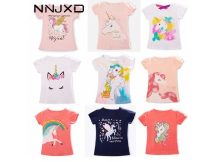 Dívčí tričko s krátkým rukávem, Unicorn