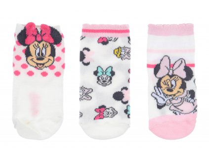 SADA 3 KS PONOŽKY MINNIE (Velikost 0-6 m.)