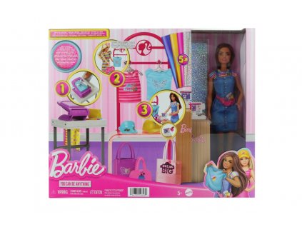 Barbie Módní design studio s panenkou HKT78