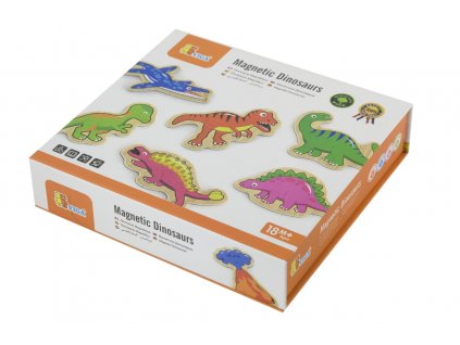 Dřevěné magnety 20 ks - dinosauři