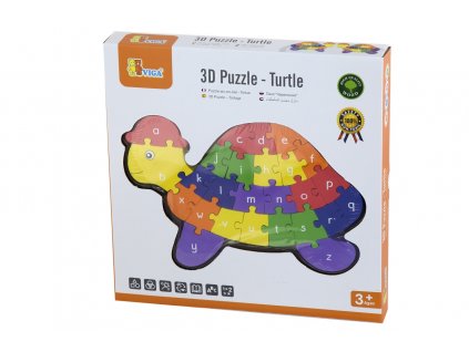 3D Puzzle - Želva s písmenky